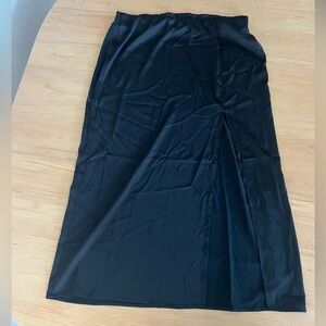 Target A New Day Black Silk Midi Skirt